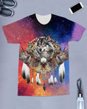 Native American Wolf Owl Eagle Dreamcatcher All-over T-Shirts - Powwow Store