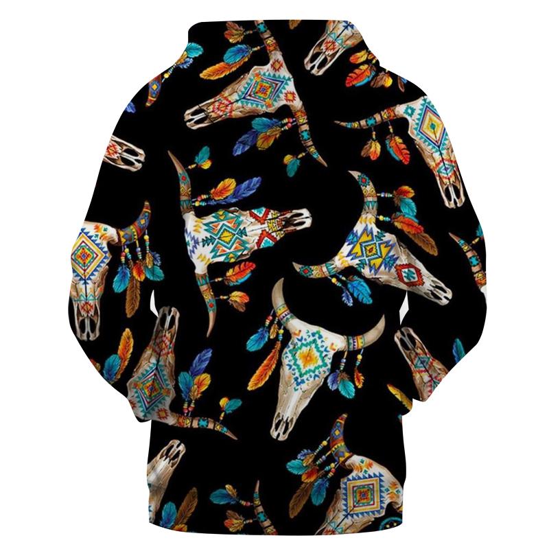 Bison Native American Pride All Over Hoodie no link - Powwow Store