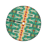 Powwow Store gb nat00062 08 light green design native christmas tree skirt