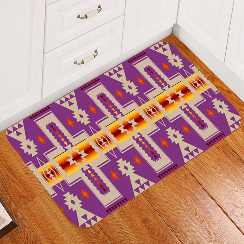 GB-NAT00062-07  Light Purple Tribe Design Native American Doormat