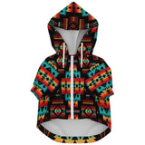 Black Native Tribes Pattern Native American Fashion Dog Zip-Up Hoodie - Powwow Store