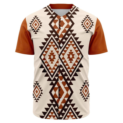 Ethnic Abstract Seamless Native American Baseball Jersey - Powwow Store