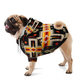 Black Tribe Border Native American Fashion Dog Zip-Up Hoodie - Powwow Store