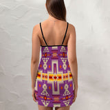 Powwow Store gb nat00062 07 light purple design fitted slip dress