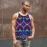 Powwow Store gb nat00380 purple tribe pattern mens all over print tank