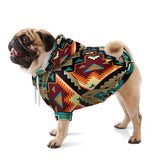 Tribe Blue Pattern Native American Fashion Dog Zip-Up Hoodie - Powwow Store