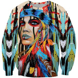 Warrior Women Native American Design 3D Sweatshirt - Powwow Store