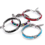 Tibetan Silver Feather Colorful Beads Charm Native American Bracelet & Bangle - Powwow Store