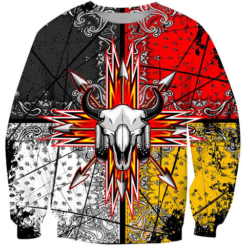 Bison Arrow Native American Exclusive 3D Sweatshirt - ProudThunderbird