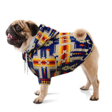 Blue Tribe Border Native American Fashion Dog Zip-Up Hoodie - Powwow Store