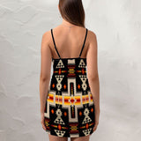 Powwow Store gb nat00062 01 tribe design fitted slip dress