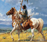 Native Horse Oil Painting Native American Canvas