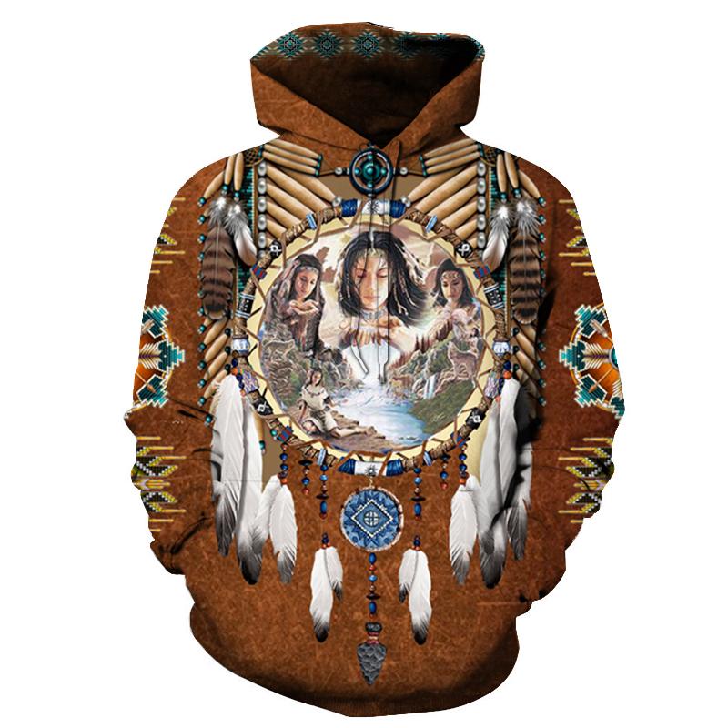 Dreamcatcher Woman Native American All Over Hoodie - Powwow Store