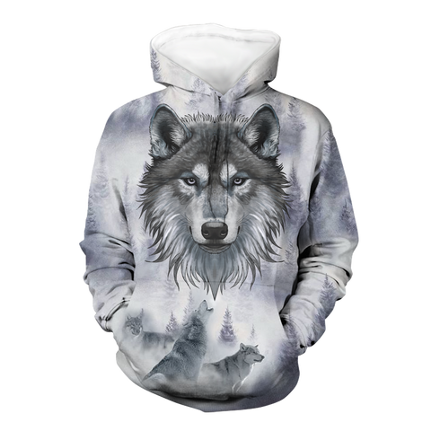 Powwow StoreHD00072 The Wolf  Native 3D Hoodie3D Hoodie