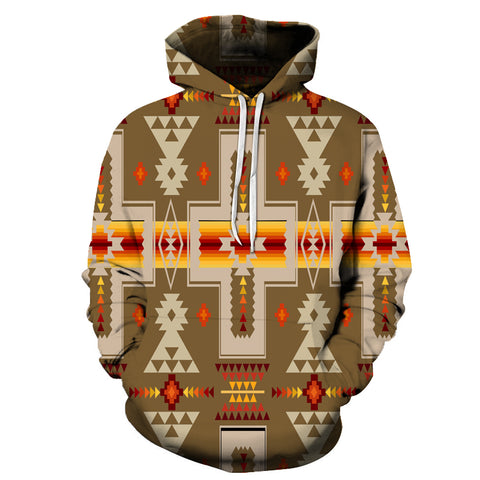 Powwow Store gb nat00062 3hoo 10 light brown tribe design native american all over hoodie