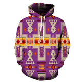 Powwow Store gb nat00062 3hoo07 light purple tribe design native american all over hoodie