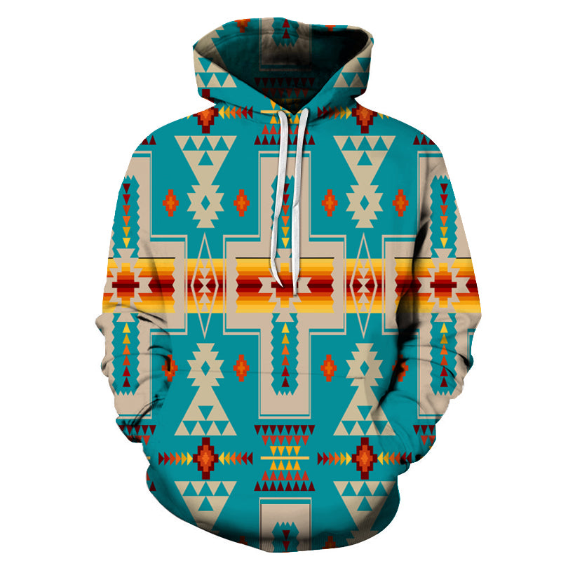 GB-NAT00062-3HOO-05 Turquoise Tribe Design Native American All Over Hoodie