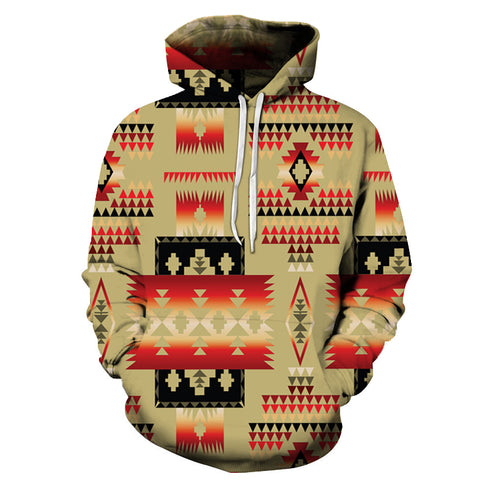 Powwow Store gb nat00046 3hoo 03 light brown native tribes pattern native american all over hoodie