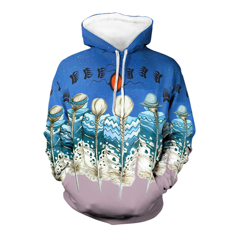 GB-NAT00204-02 Feather Girls Native 3D Hoodie