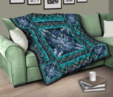 QLT-005- Pattern Blue Mandala Premium Quilt