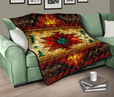 Southwest Brown Symbol Native American Premium Quilt