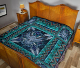 Powwow Storeqlt 005 pattern blue mandala premium quilt