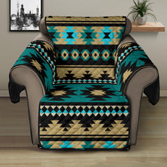 Powwow StoreGBNAT00509 Green Ethnic Aztec Pattern 28" Recliner Sofa Protector