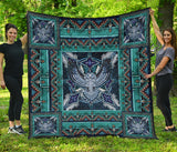 QLT-005- Pattern Blue Mandala Premium Quilt