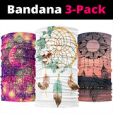 Pink Dreamcatcher Bandana 3-Pack NEW
