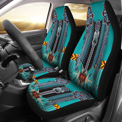 Powwow StoreCSA00012 Pattern Blue Car Seat Cover