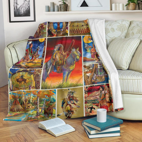 Native Art Native American Premium Blanket - Powwow Store