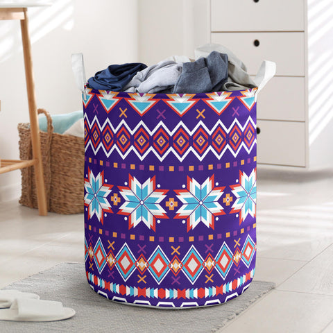 Powwow StoreLB0020 Pattern Native American Laundry Basket