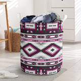 Powwow StoreGBNAT0052802  Purple Colors Pattern Laundry Basket