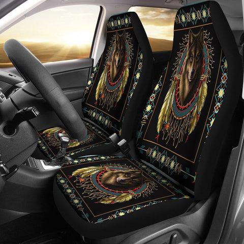 Wolf Dreamcatcher Native American Car Seat Covers no link