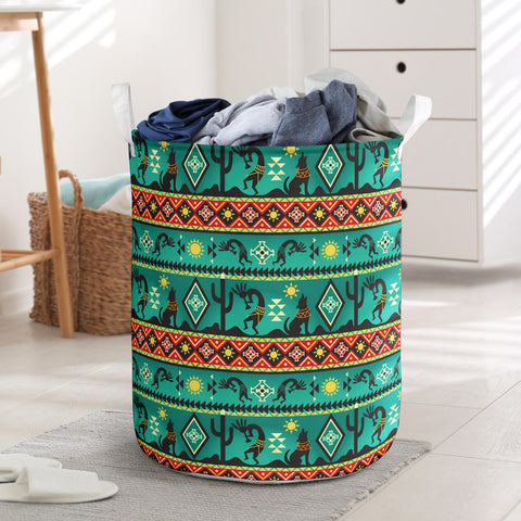 Powwow Store gb nat00231 02 kokopelli myth green laundry basket