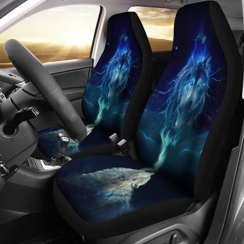 CSC-0011  Light Rays Wolf Car Seat Covers