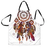 White Dreamcatcher Mandala Native American Apron - Powwow Store