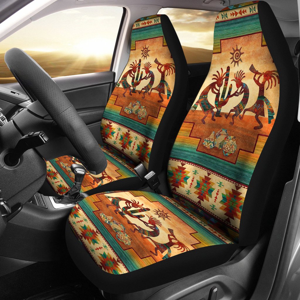 Kokopelli Totems Native American Car Seat Covers no link - Powwow Store
