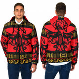 Powwow StoreGBNAT0004805 Pink Phoenix Native Men's Padded Hooded Jacket