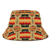 GB-NAT00046-15 Light Brown Tribe Pattern Bucket Hat