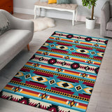 Powwow Store gb nat00511 blue red pattern native area rug