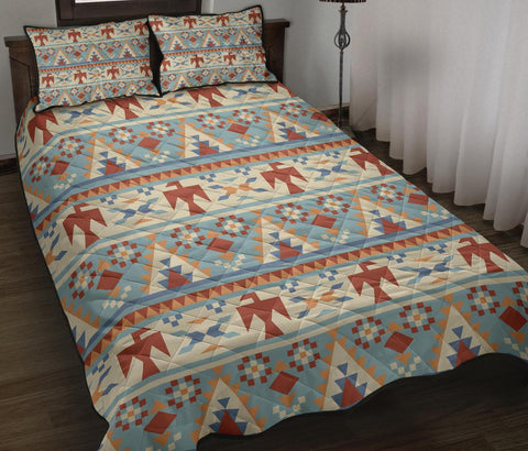 ThunderbirdsTribe Pattern Native American Quilt Bed Set - Powwow Store