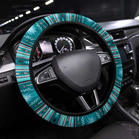 Powwow Store gb nat00602 blue light pattern steering wheel cover