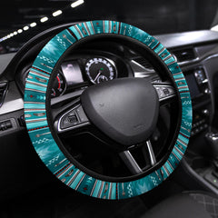 GB-NAT00602 Blue Light Pattern Steering Wheel Cover