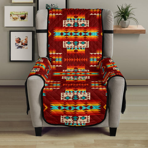 Powwow Store gb nat00402 02 red pattern native 23 chair sofa protector