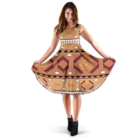 Tribe Symbol Pink Native American Pride 3D Dress - Powwow Store