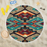 Tribe Blue Pattern Native American Pride Beach Blanket