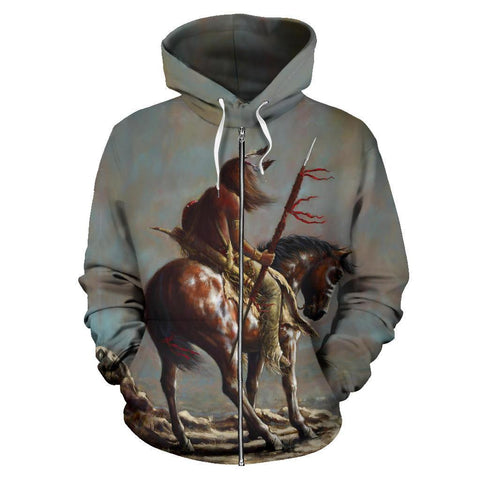 End Of The Trail Native American All Over Zip-Up Hoodie - Powwow Store