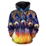 Five Warriors Native American All Over Hoodie