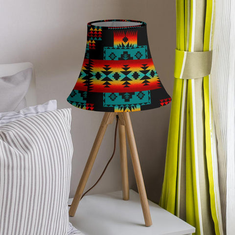 Black Navajo Pattern Native American Bell Lamp Shade no link - Powwow Store